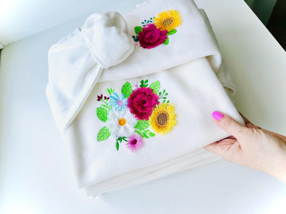 Fringed Floral Summer Garden Bouquet