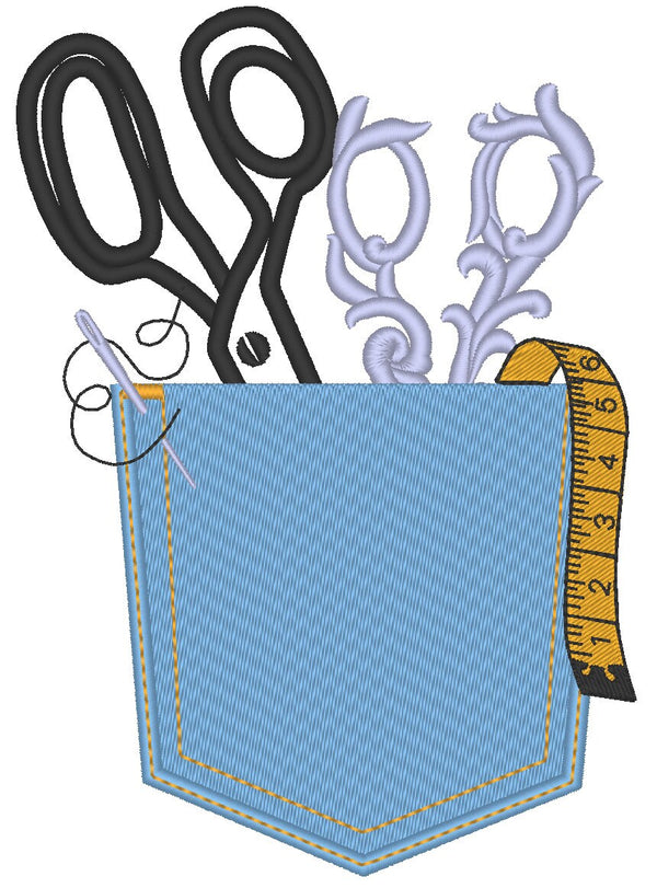Genuine Seamstress Pocket with Scissors
