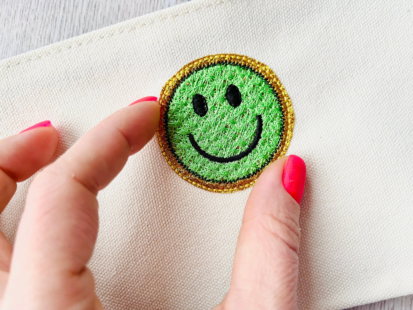 Happy Face Faux Chenille Stitch