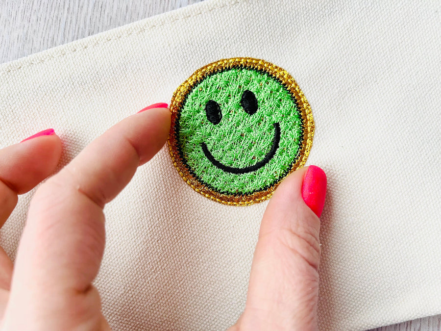 Happy Face Faux Chenille Stitch