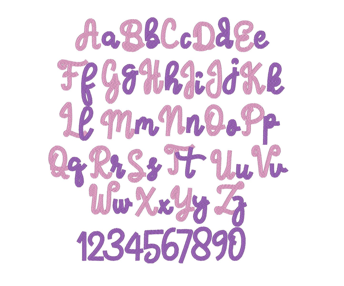 Fill Stitch Handwritten Font Karen