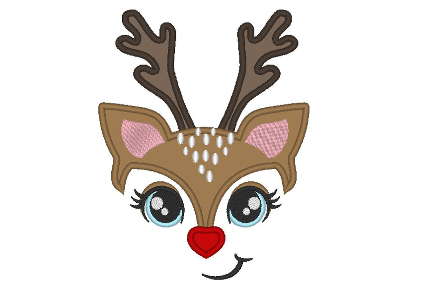 Christmas Little Deer Applique