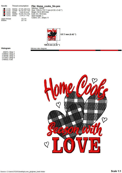 Home Cooks Season with Love Saying