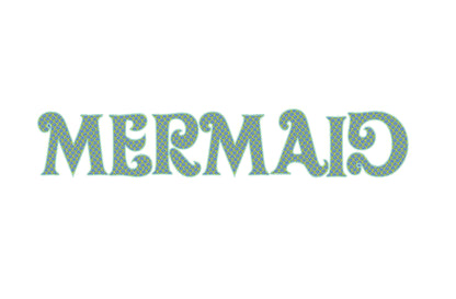 Mermaid Font Light Stitch
