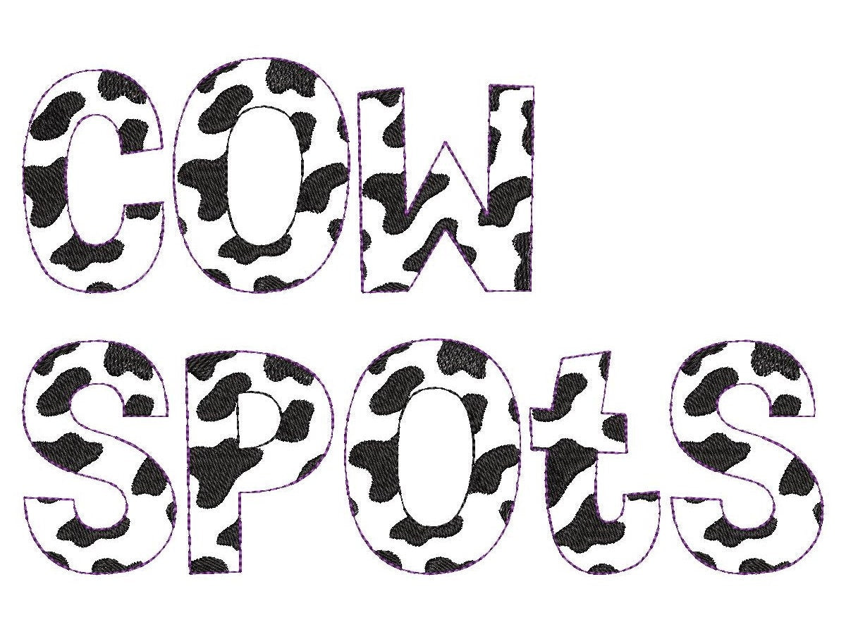 Cow Spots Patterned Font