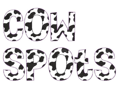 Cow Spots Patterned Font