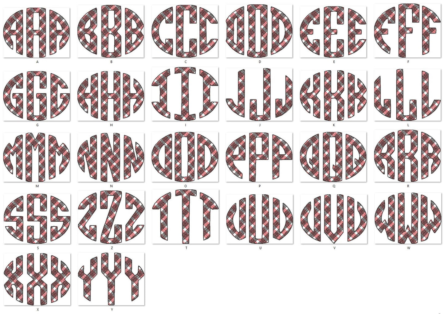 Fall Pumpkin Oval Circle Monogram Font