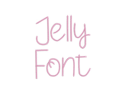 Bold Chain Stitch Font Jelly