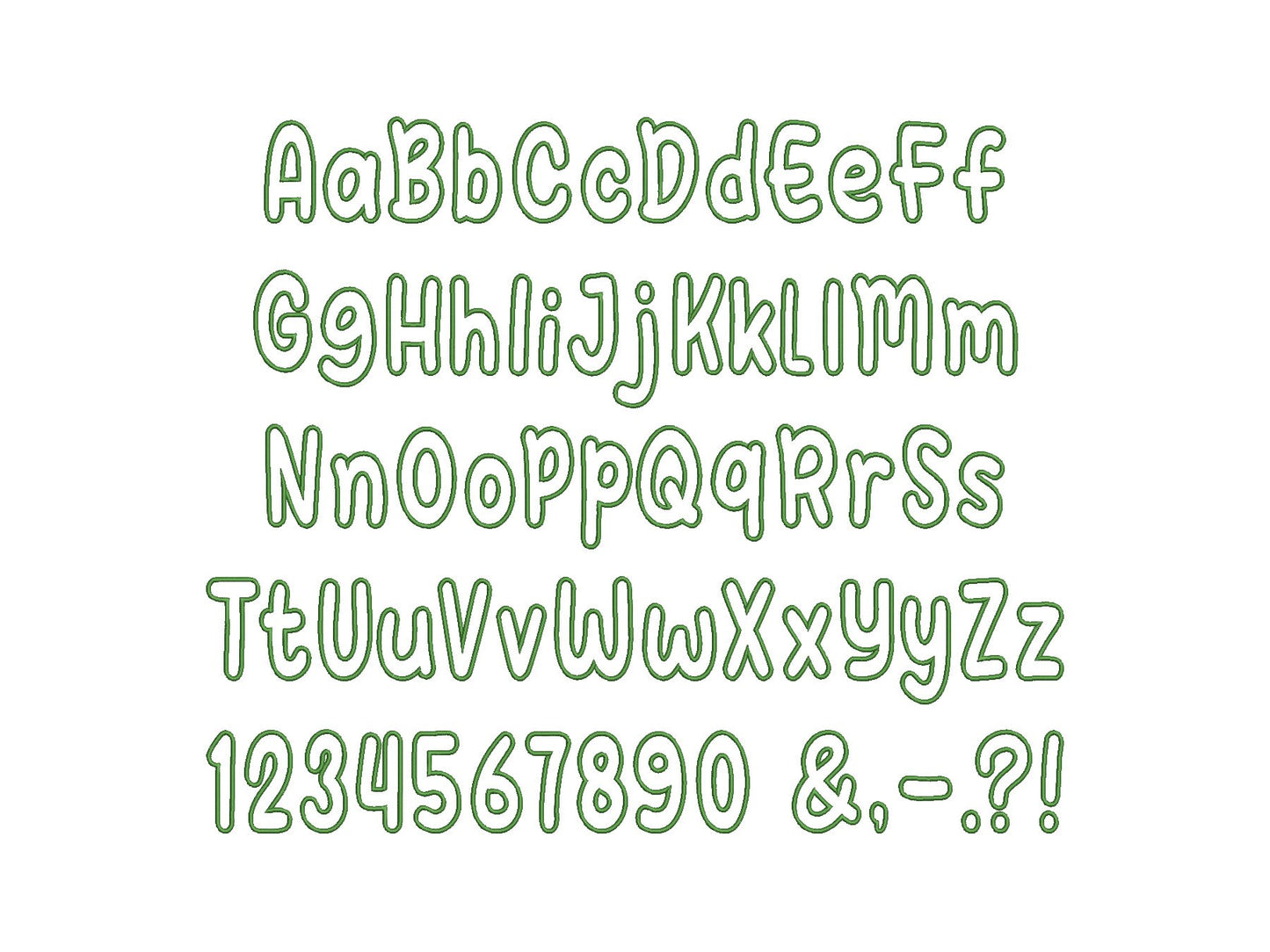 Big Baby Font Applique