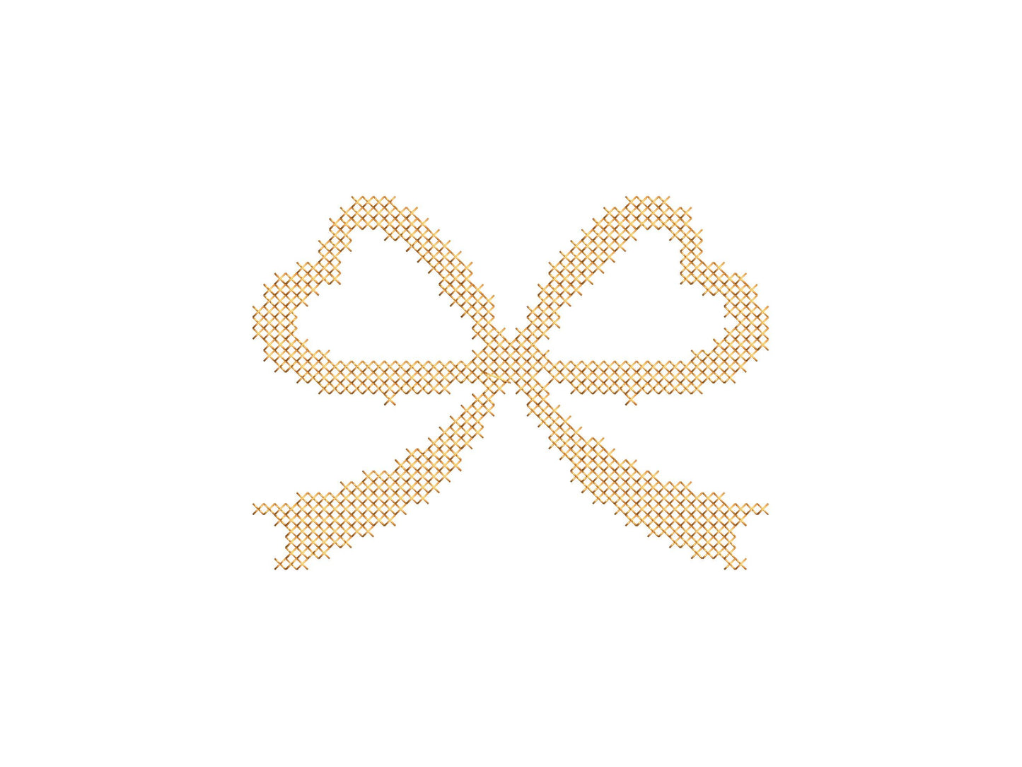 Cross stitch Bow Heart shape ties machine embroidery designs assorted