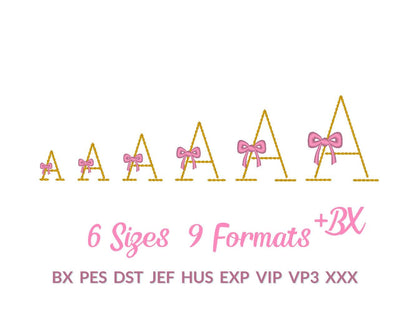 Hand Stitch Effect Font with Bow