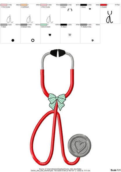 Therapist Medic Stethoscope with Bow