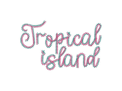 Double Light Chain Stitch Font