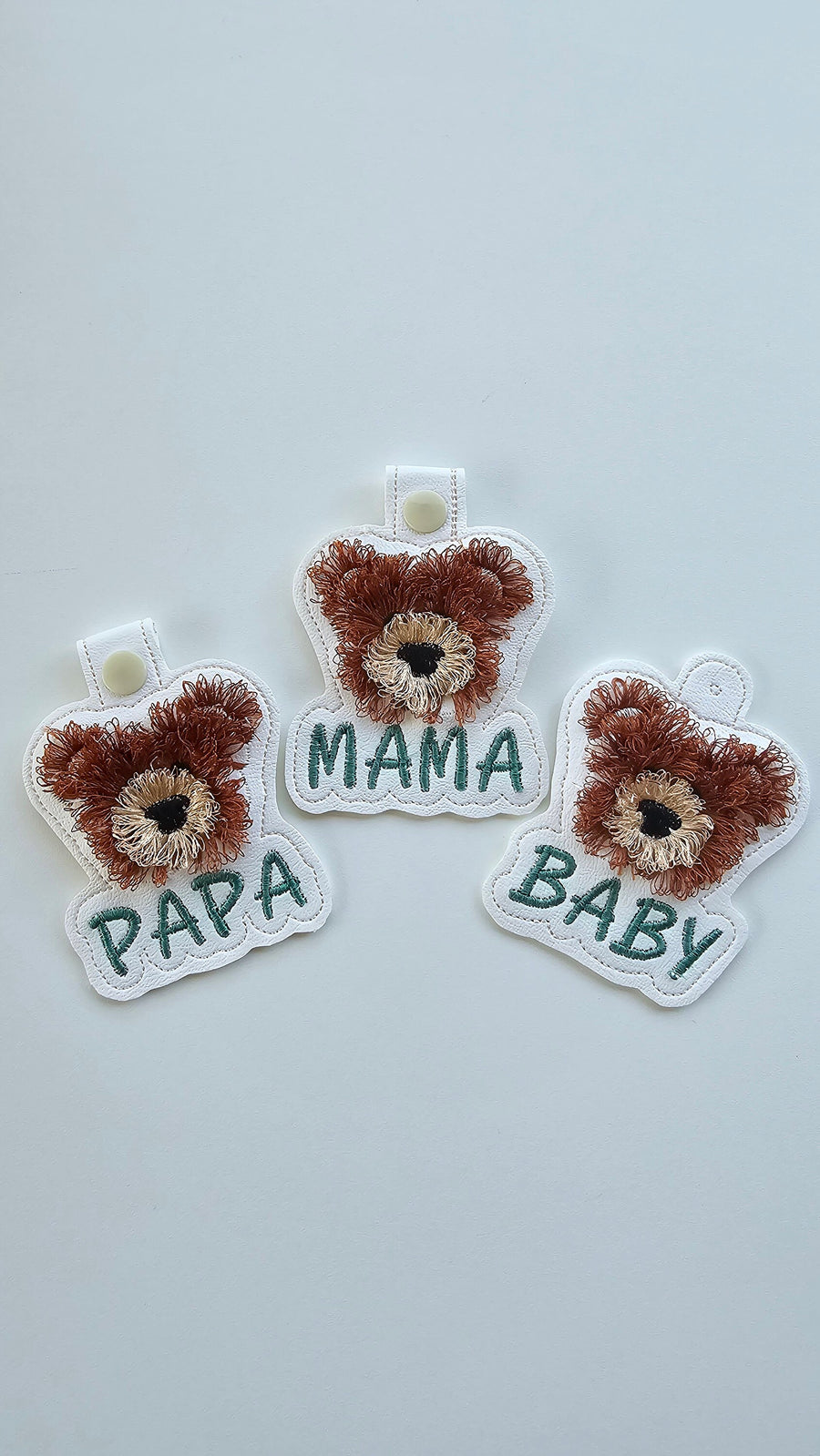 Mama Bear Papa Bear And Baby Keychain