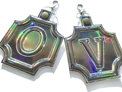 Puffy Puff Foam Classic Monogram Keychain ITH