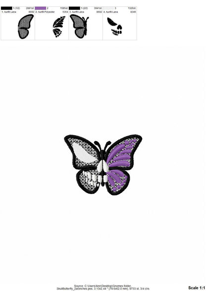 Skull Butterfly 3D Dimensional FSL