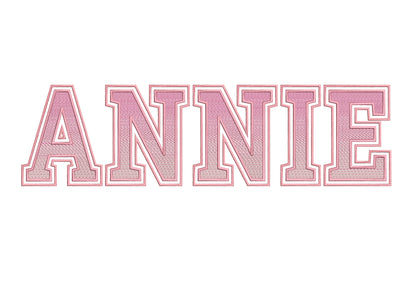 Iridescent Glitter HTV Vinyl Athletic Font