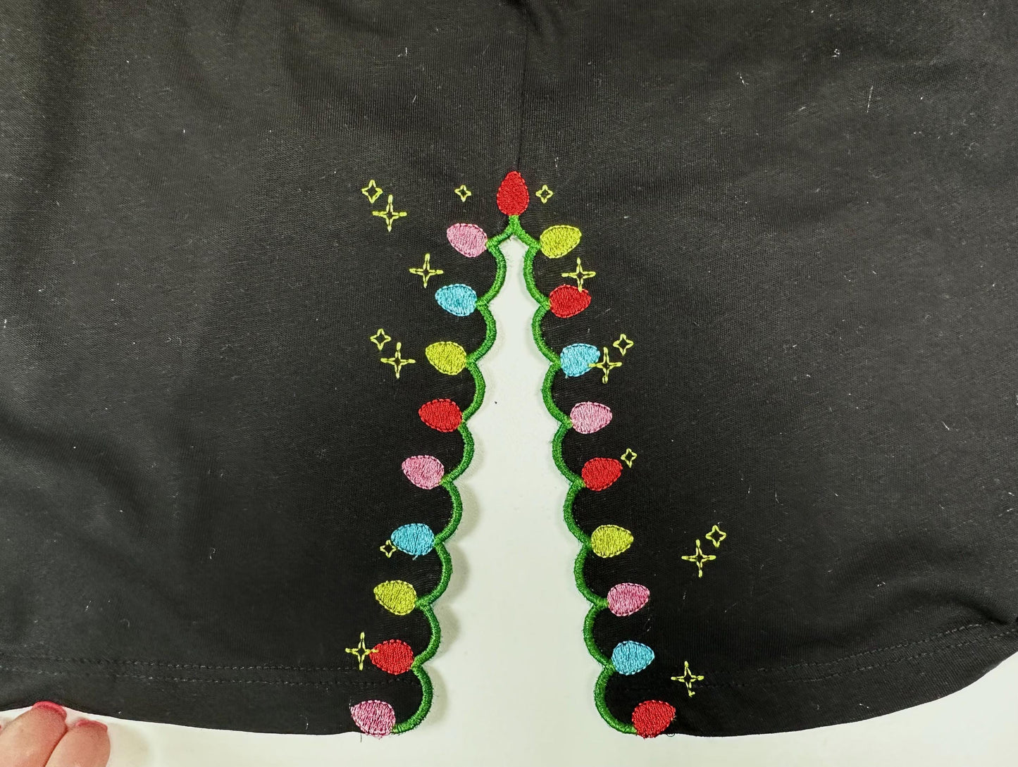 Sparkling Christmas Lights Split Side Seam