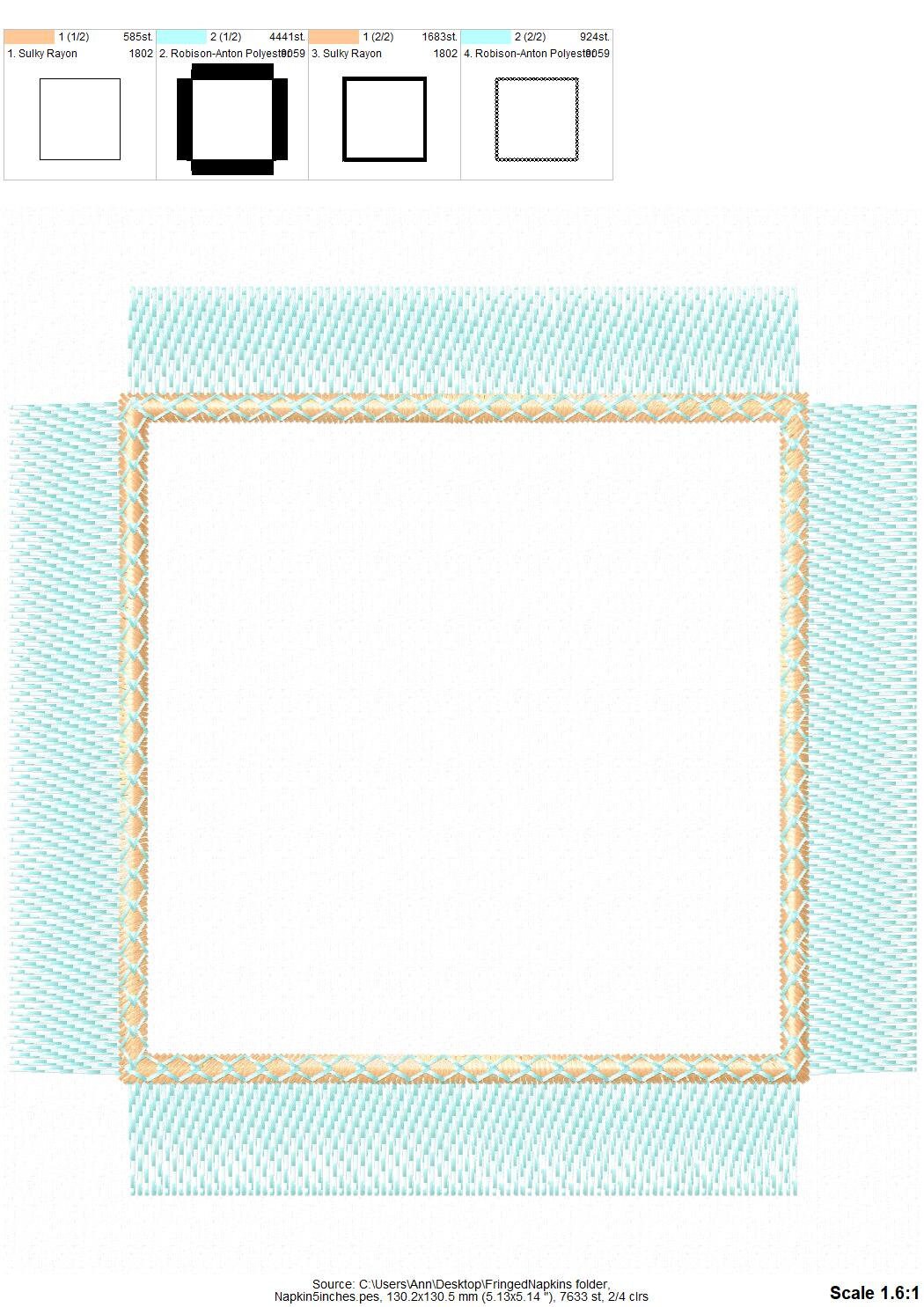 Fringed Edge Napkin Doily Coaster