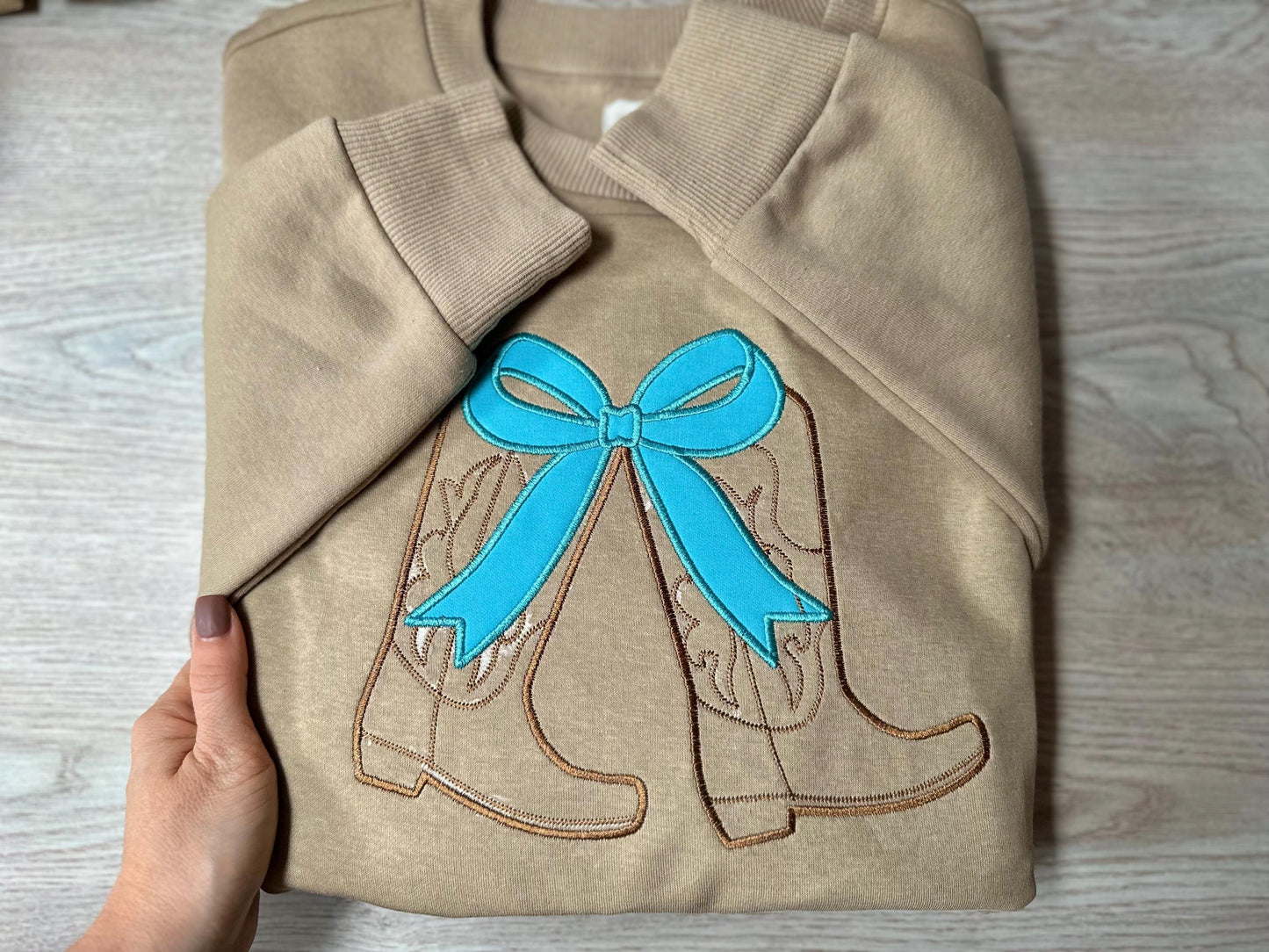 Cowboy Cowgirl Boots and Bow