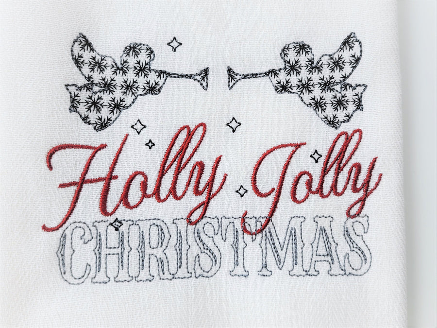 Holly Jolly Christmas Quote and Angel