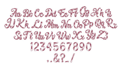 Buffalo Plaid Patterned Font Holly