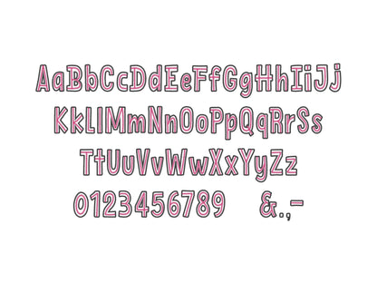 Baseball Stitch Sport Font Applique