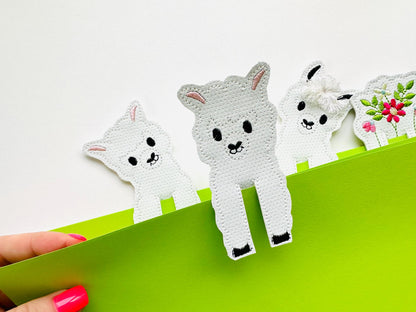 Peeking Llama Bookmark Set of 4