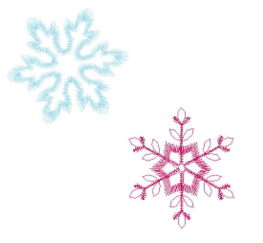 Small separate 2 Snowflakes cute add-ons beautiful mini tiny wee