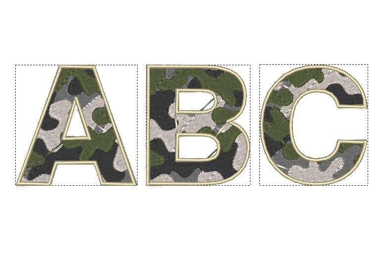 Military Camouflage Block Font