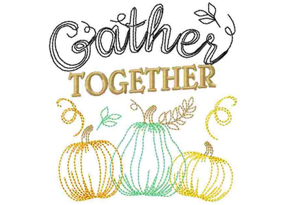 Gather Together Saying and Pumpkin