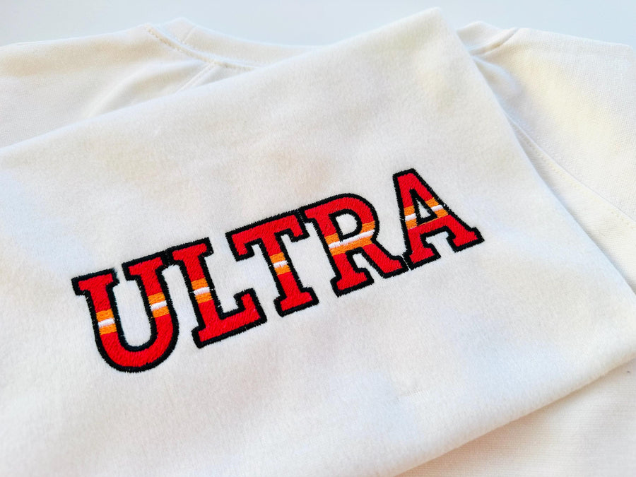 Unique Fill Stitch Striped Varsity Font