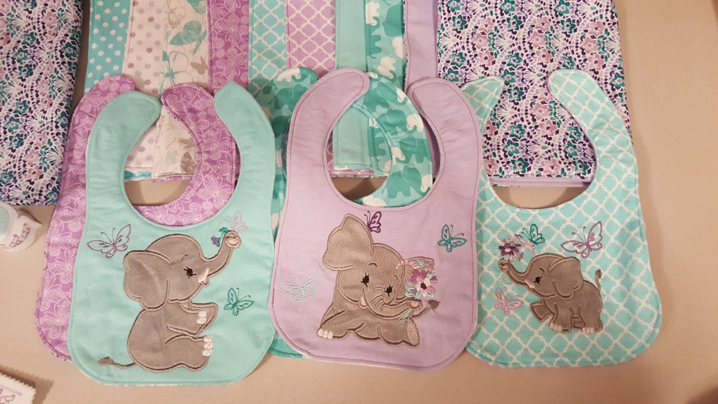 Cute Little Elephant Applique Set