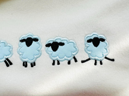 Mini baby Sheep Little Lamb farm animal machine embroidery applique