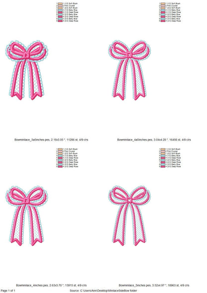 Mini Lace Bow Applique