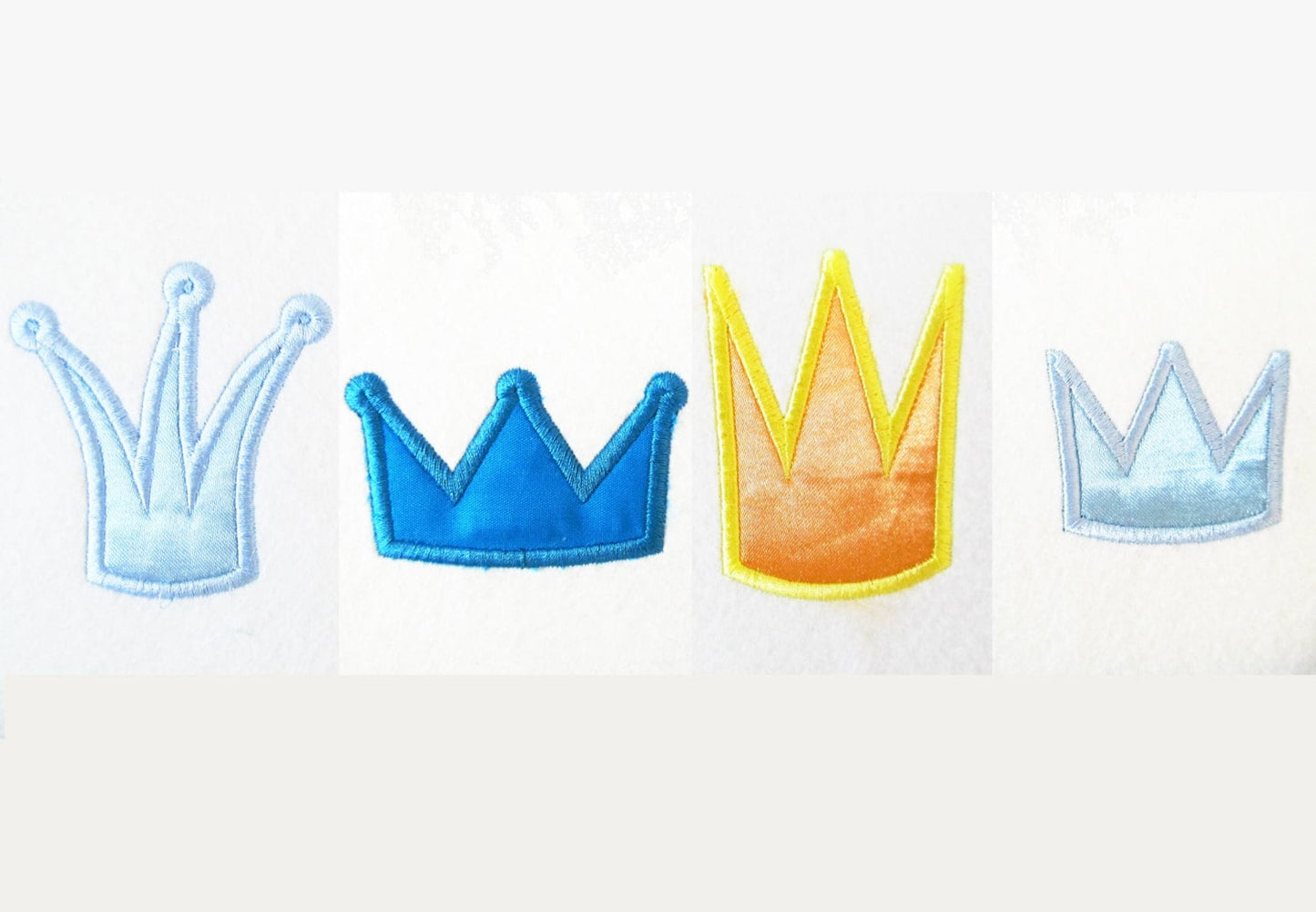 Little King Prince or Princess mini crowns machine embroidery applique