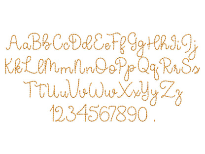 Quick Light Chain Stitch Script Neckline Font