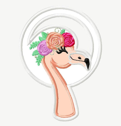 Floral Flamingo Head Towel Topper