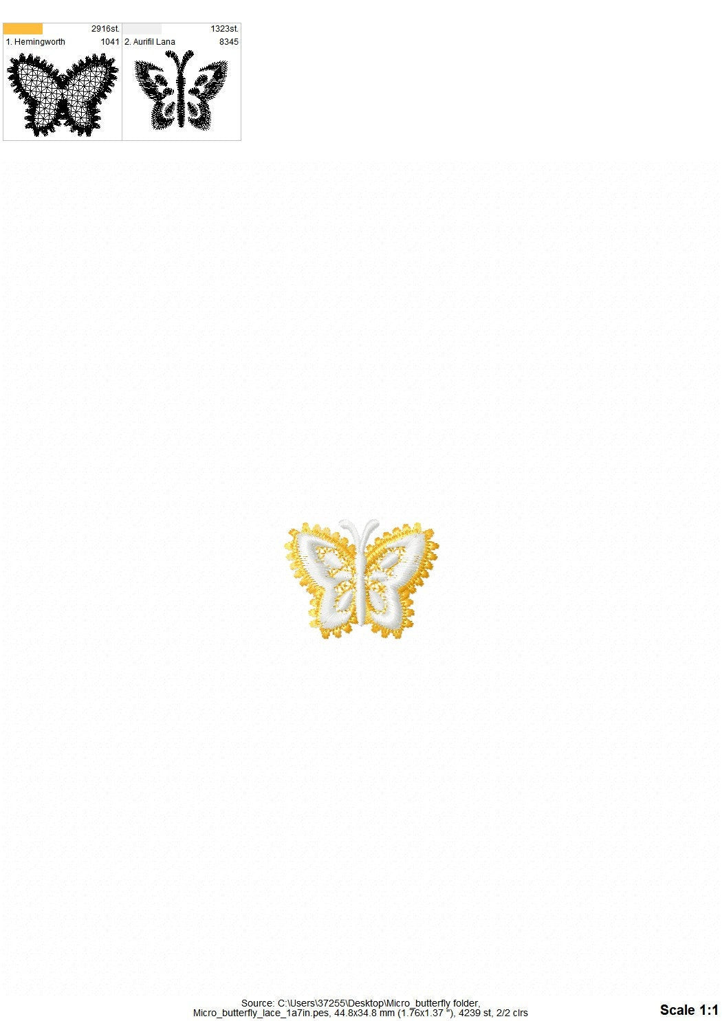 Small Mini Butterfly FSL