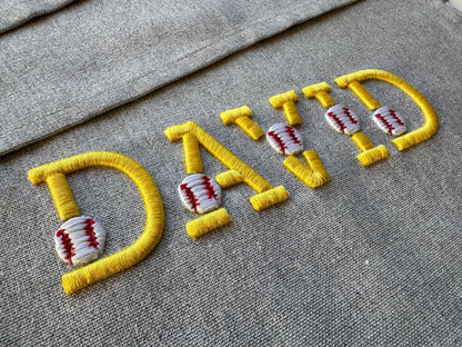 Puffy Puff Foam Baseball Font