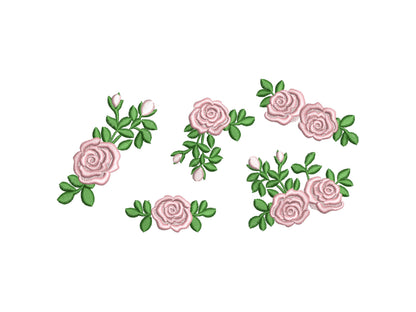 Accent Mini Rose Flower Set of 5