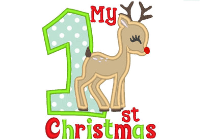 My 1st Christmas Baby Deer Reindeer