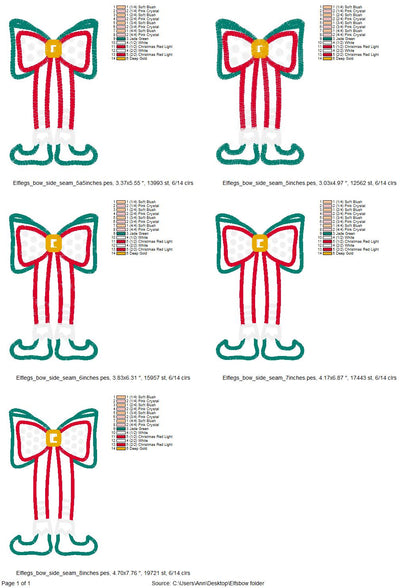 Christmas Elf Bow Split Side Seam
