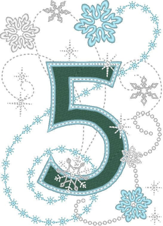 Frozen Snowflake Birthday Numbers