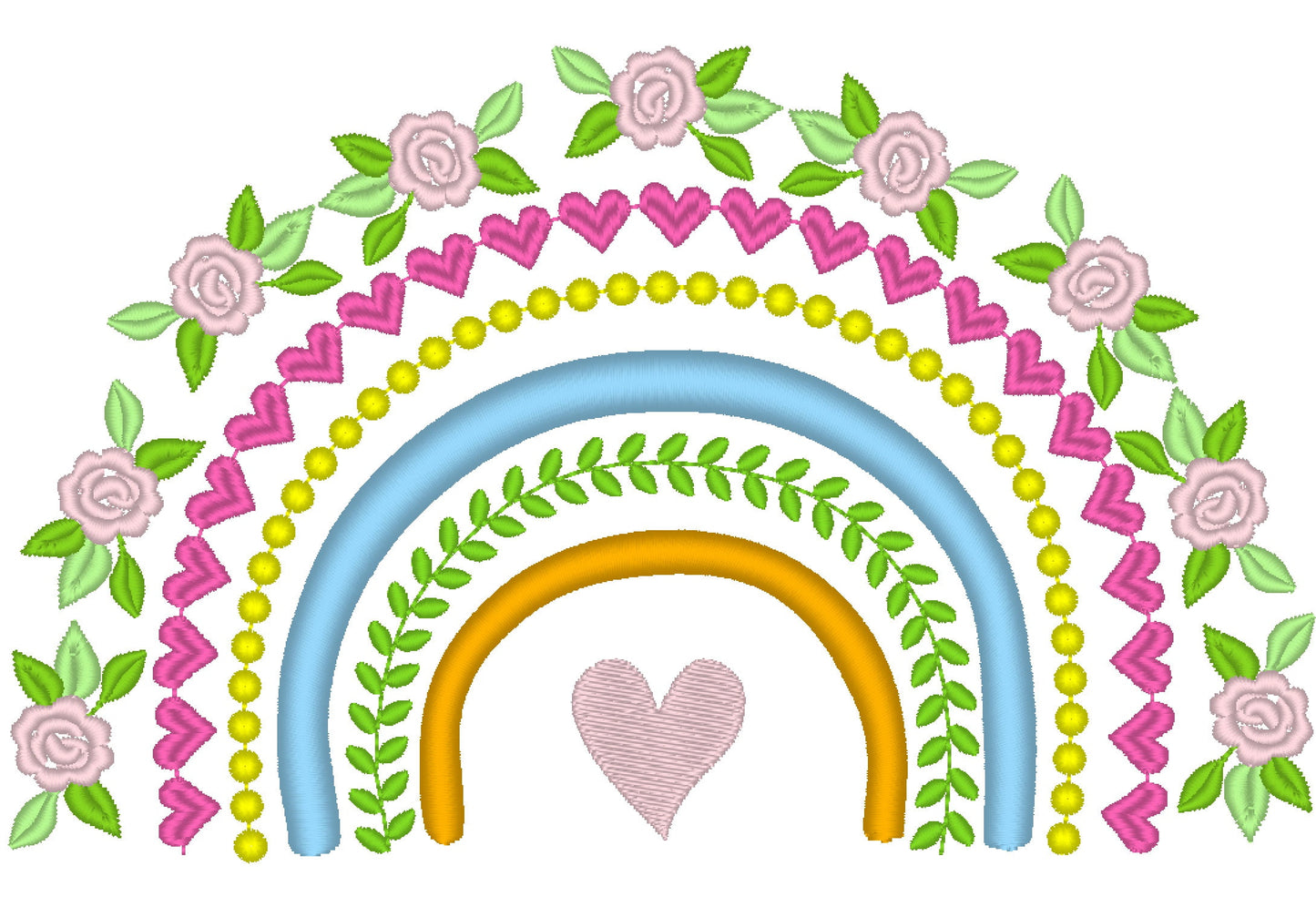 Shabby Chic Rose Rainbow