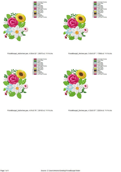 Fringed Floral Summer Garden Bouquet