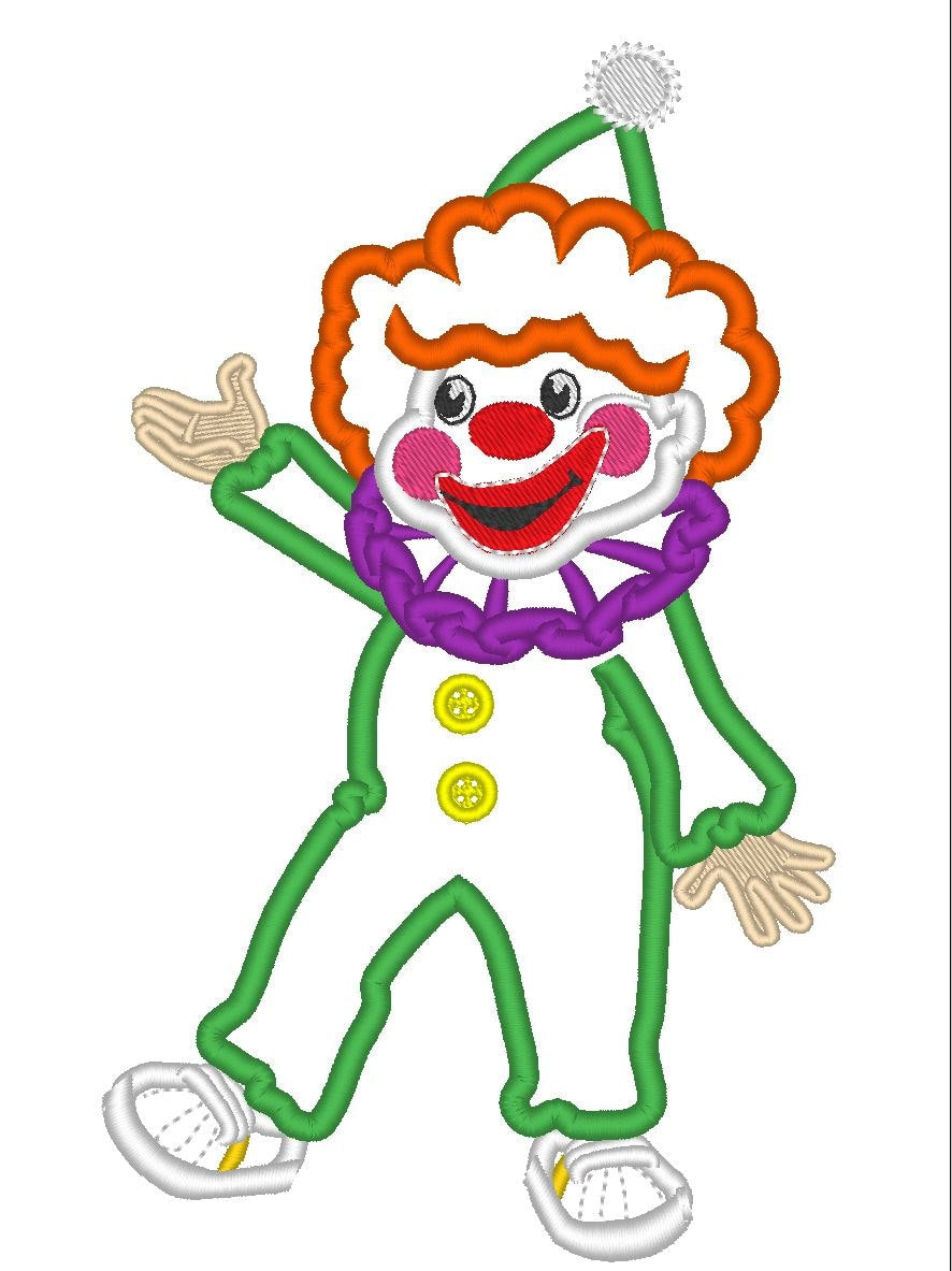 Funny Clown Party Applique