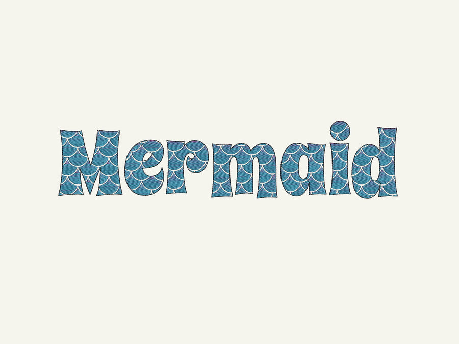 Iridescent Mermaid Monogram Font