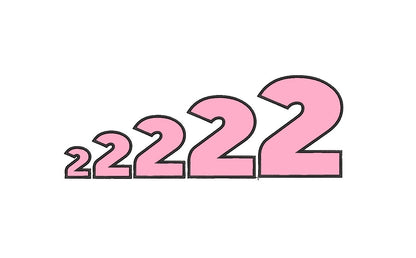 Bold Block Wide Satin Outline Birthday Numbers