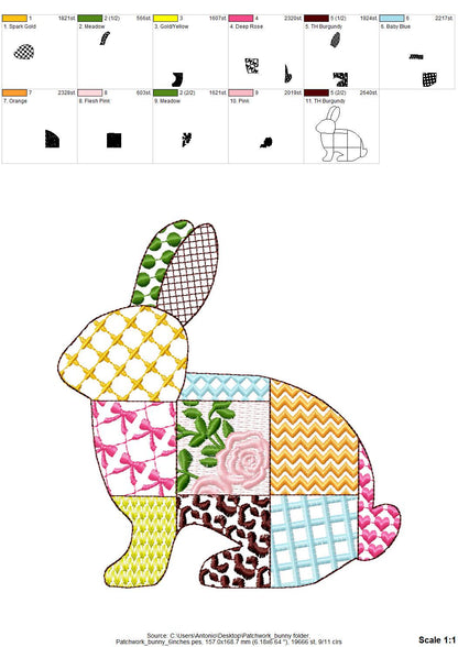 Patchwork Patterned Bunny